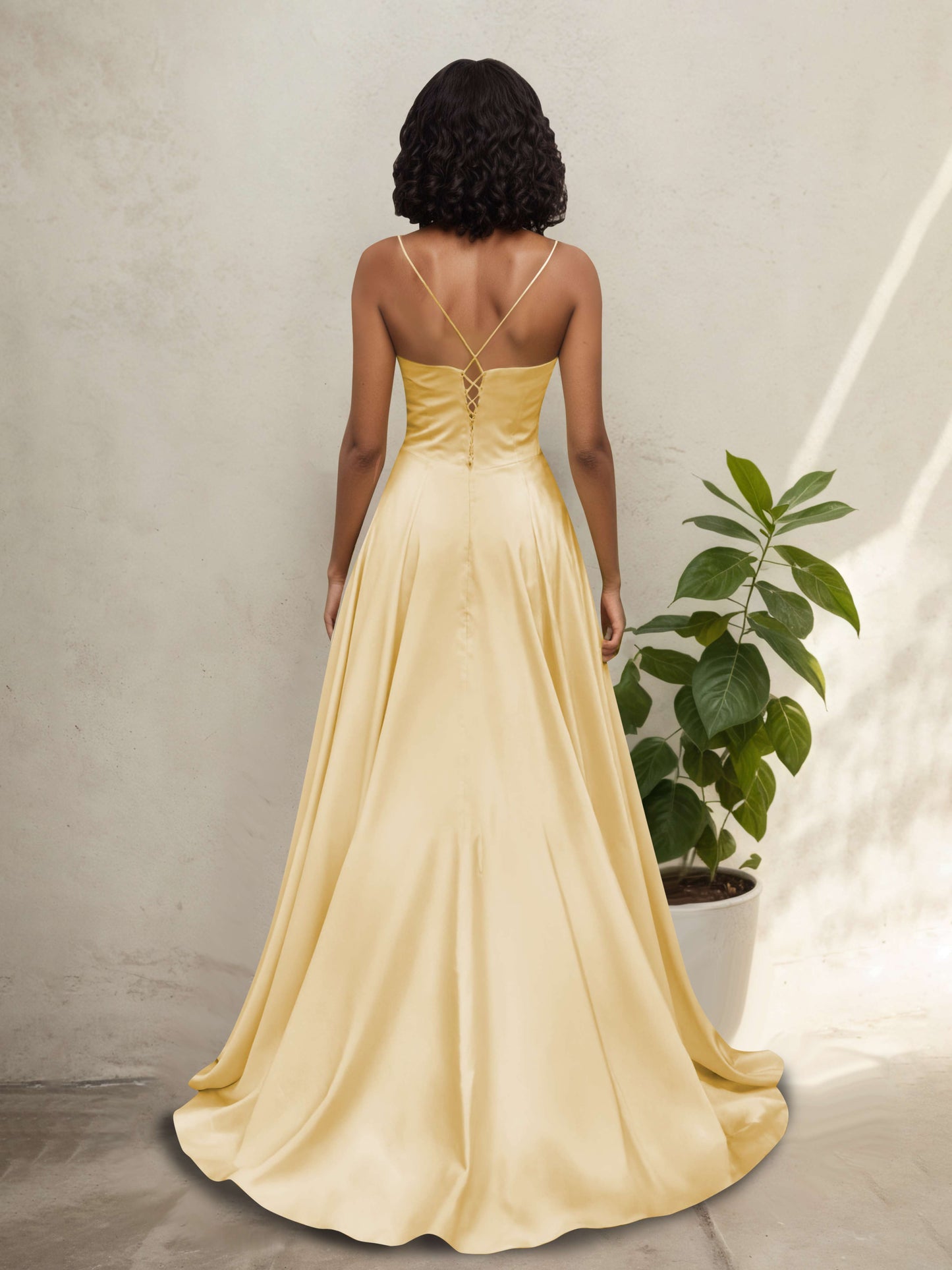 Palora Chic Sweetheart A-line Floor Length Gown with Slit