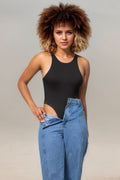 Woman Sleeveless Crew Neck Shapewear Bodysuit