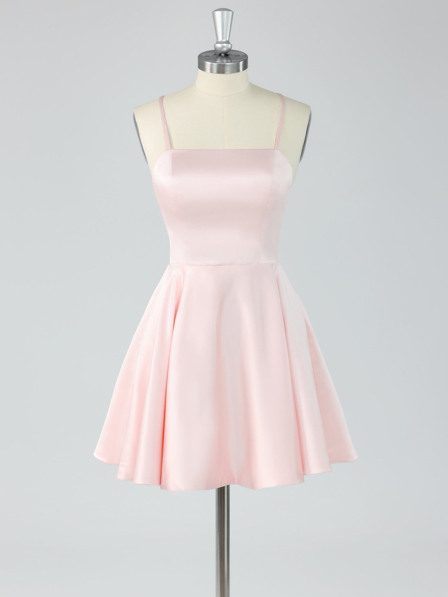 Avenix Spaghetti Straps Sleeveless A-Line Mini Homecoming Dresses with Pockets