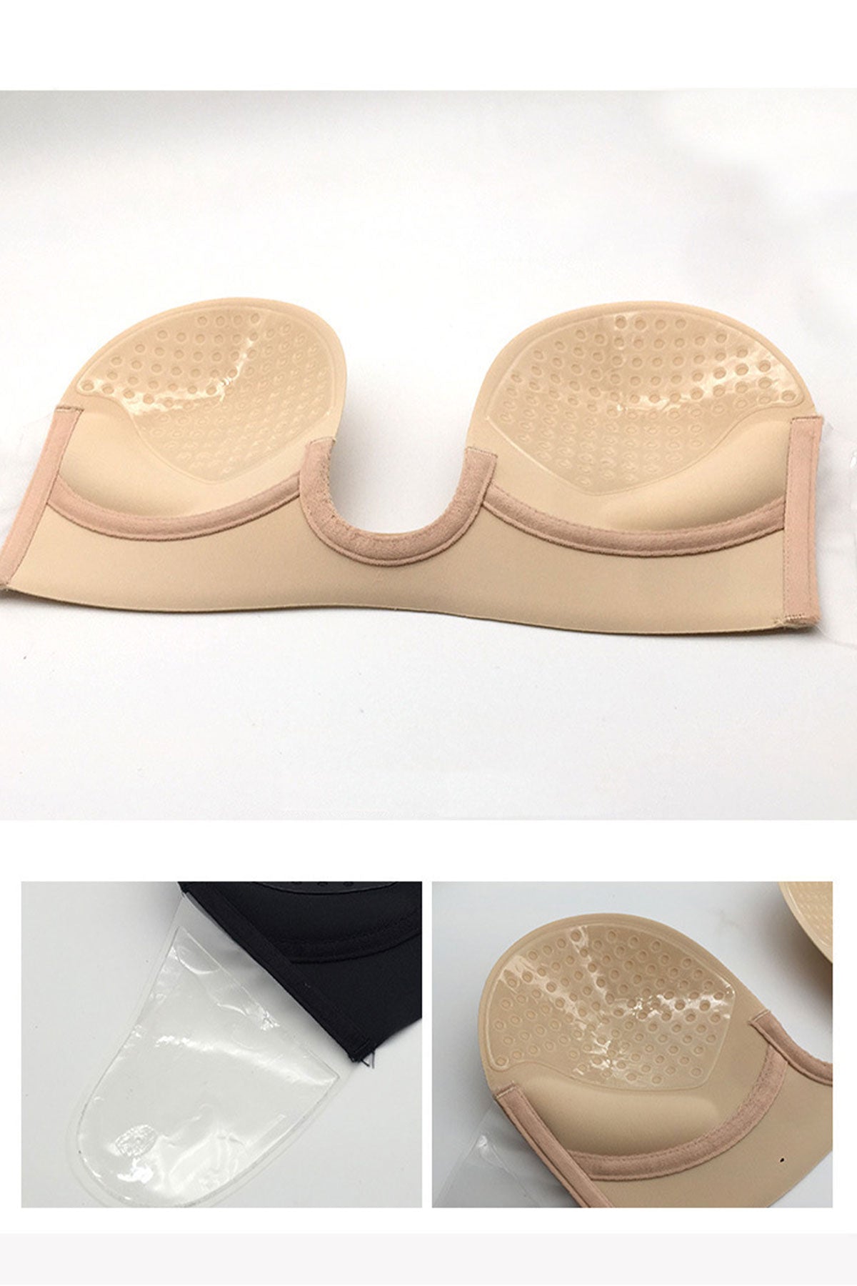Bridal/Female Reusable Sticky Backless U-Shaped Invisible Bra