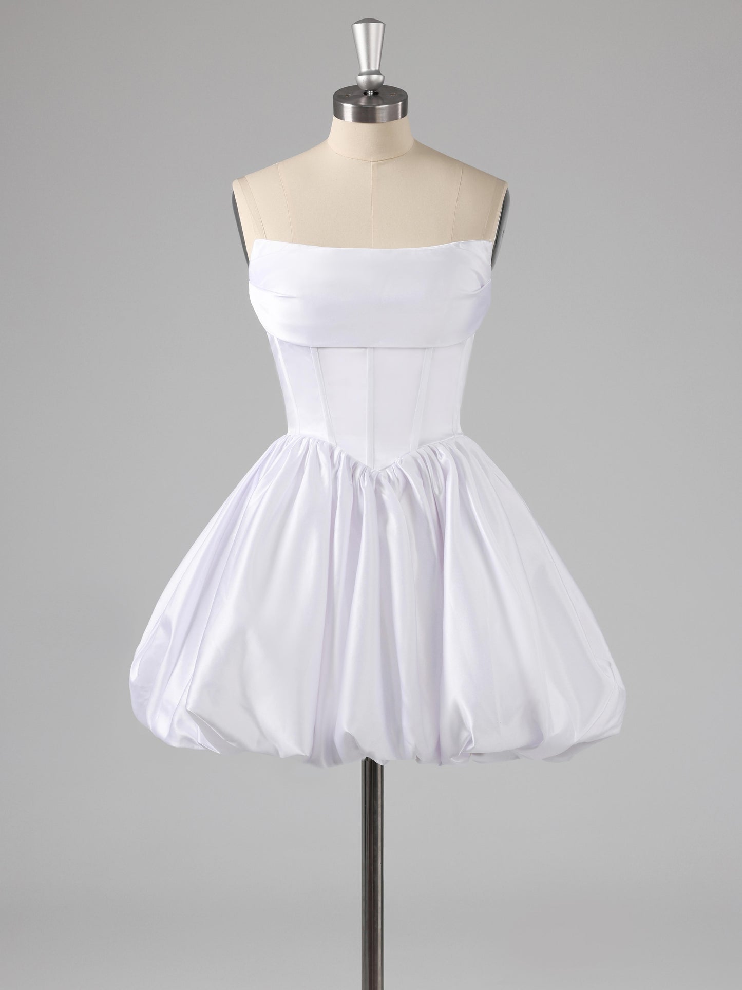 Callie Satin Ball Gown Strapless Mini Homecoming Dresses
