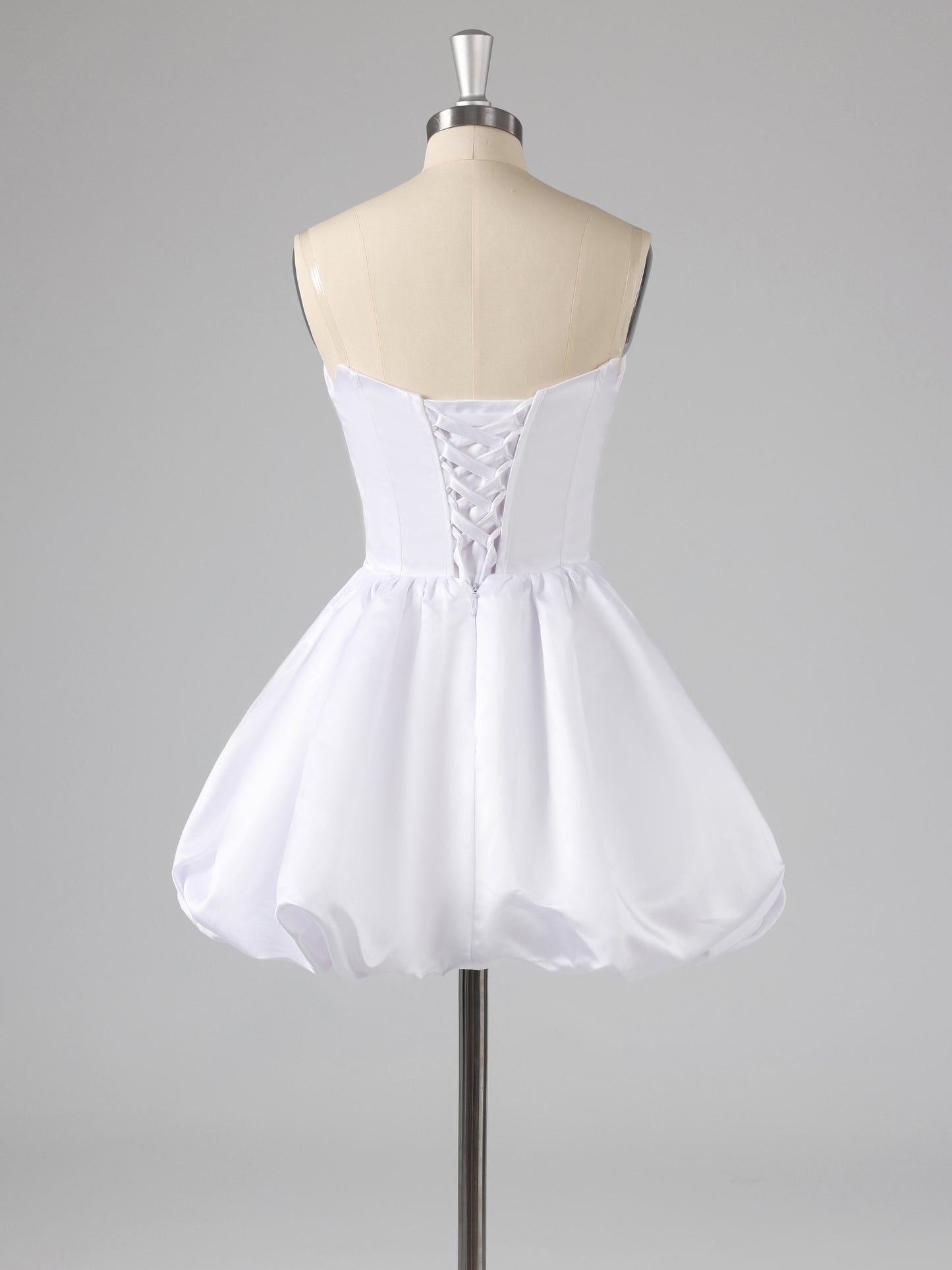 Callie Satin Ball Gown Strapless Mini Homecoming Dresses