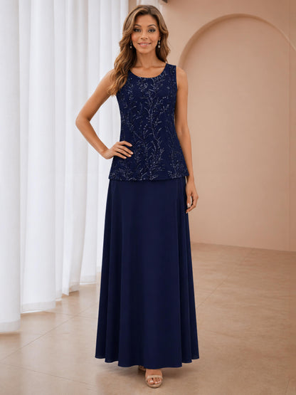 Calora Delicate Three Pieces Sequins Chiffon Mother of the Bride Pantsuit