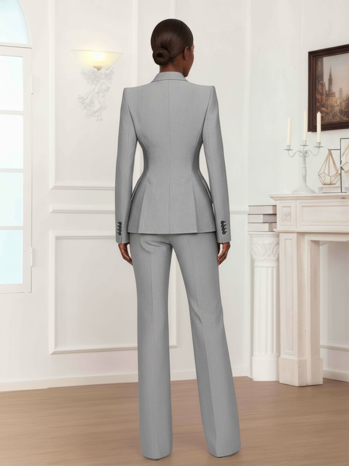 Chic One Button Women's 2 Pieces Asymmetrical Business Suits