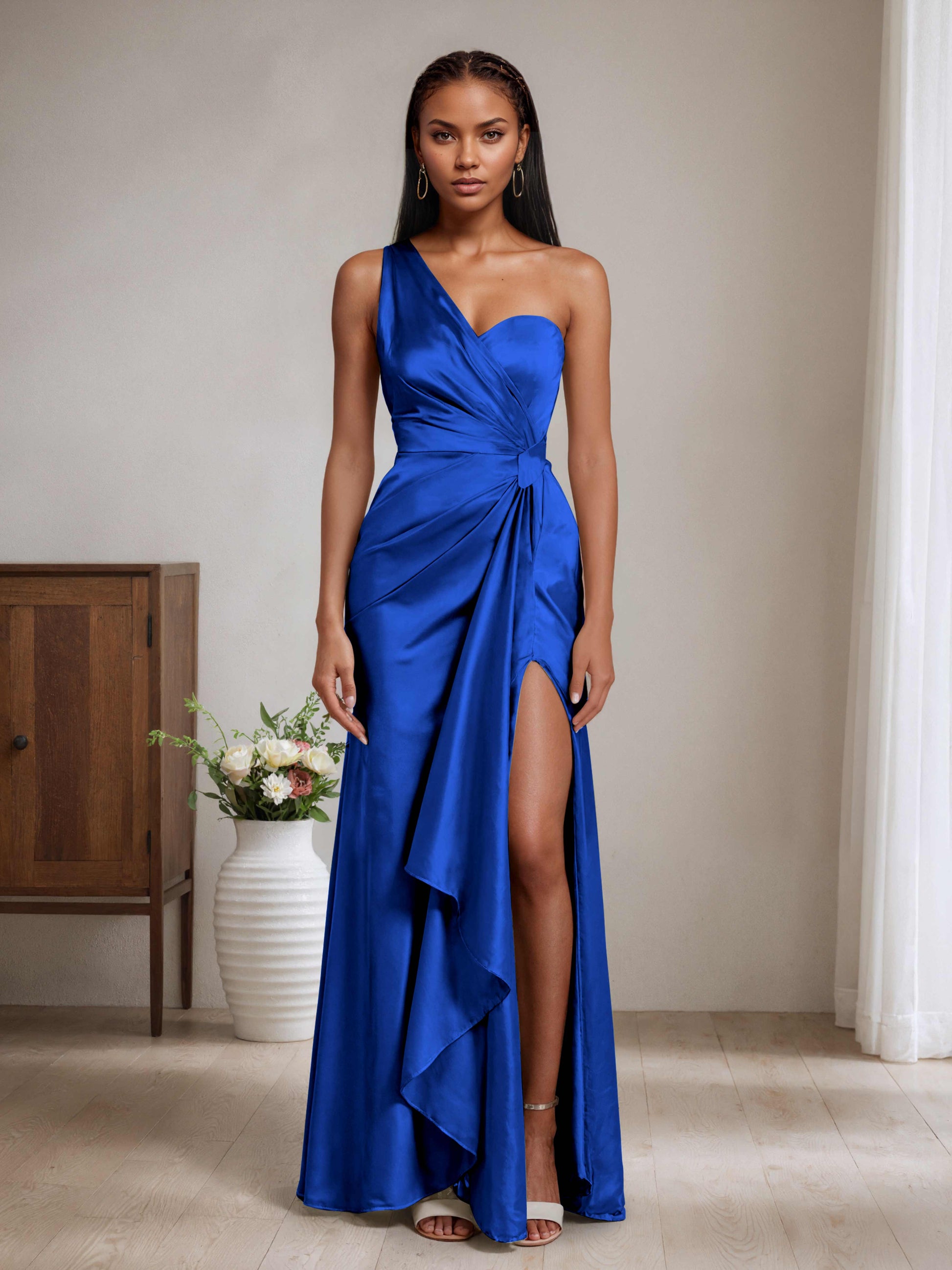Cici One Shoulder Mermaid Bridesmaid Dresses with Side Slit Cathnina Cici One Shoulder Mermaid Bridesmaid Dresses with Side Slit Cathnina