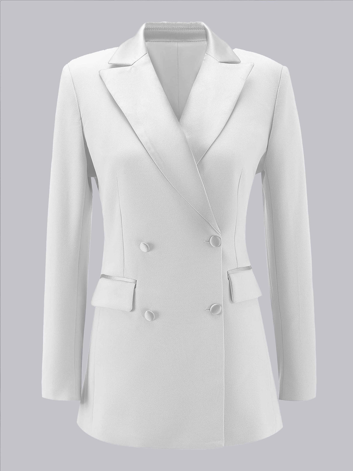 Classic Notch Lapel Double Breasted Women's Formal Blazer