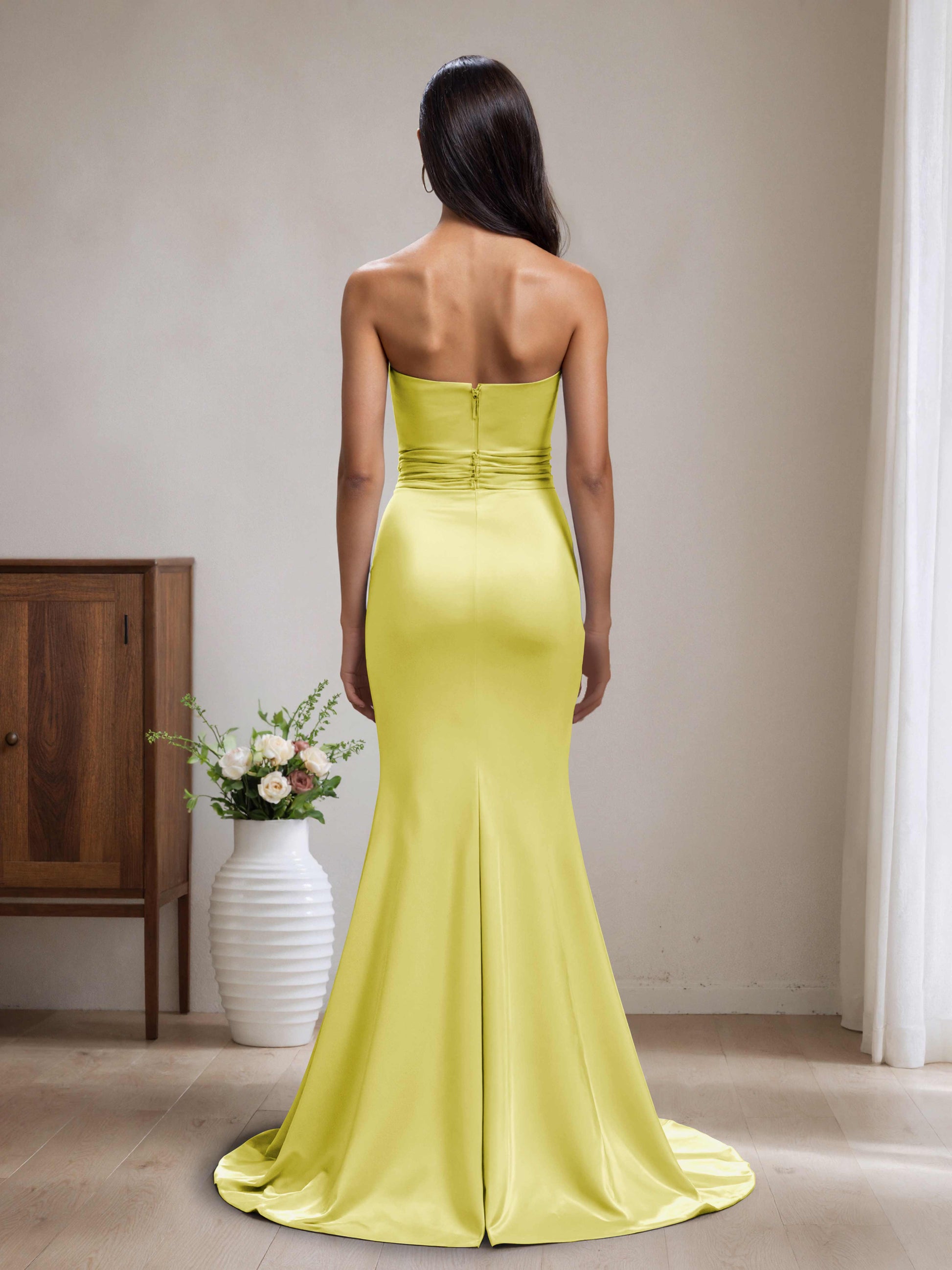 Cynthia Strapless Mermaid Bridesmaid Dresses with Split Side Cathnina Cynthia Strapless Mermaid Bridesmaid Dresses with Split Side Cathnina