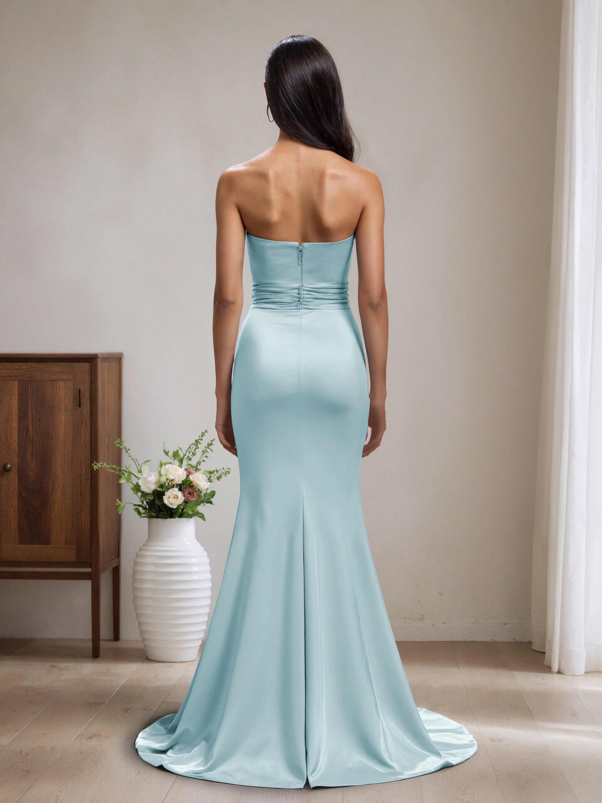 Cynthia Strapless Mermaid Bridesmaid Dresses with Split Side Cathnina Cynthia Strapless Mermaid Bridesmaid Dresses with Split Side Cathnina