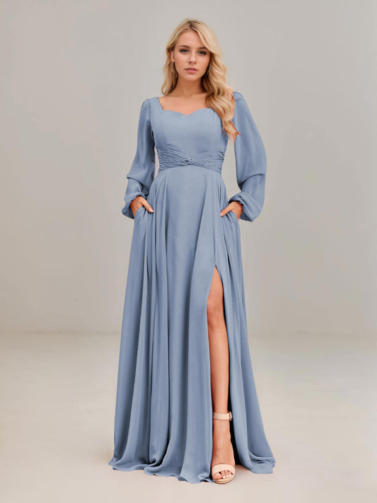 Dusty Blue Bridesmaid Dresses Chic and Affordable | Cathnina Dusty Blue Bridesmaid Dresses Chic and Affordable | Cathnina