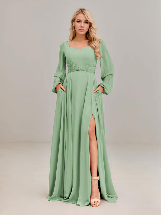 Shop Dusty Sage Bridesmaid Dresses Made to Order | Cathnina Shop Dusty Sage Bridesmaid Dresses Made to Order | Cathnina