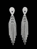 Vintage Style Rhinestone Long Tassel Earrings