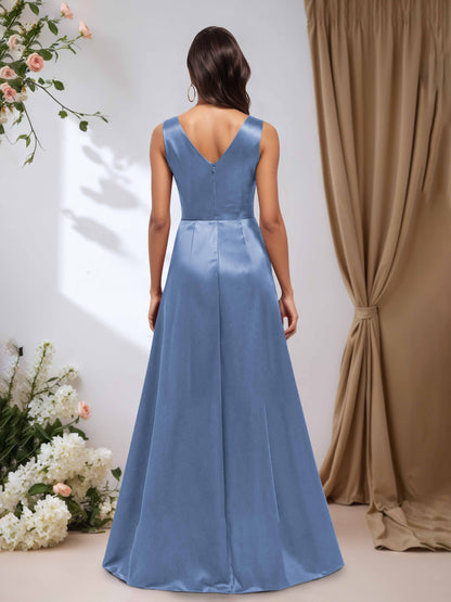 Elira Classic Boat Neck Sleeveless Floor-Length Bridesmaid Dresses Cathnina Elira Classic Boat Neck Sleeveless Floor-Length Bridesmaid Dresses Cathnina