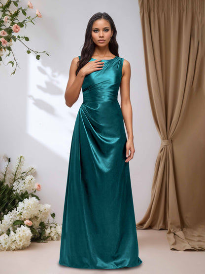 Elira Classic Boat Neck Sleeveless Floor-Length Bridesmaid Dresses Cathnina Elira Classic Boat Neck Sleeveless Floor-Length Bridesmaid Dresses Cathnina