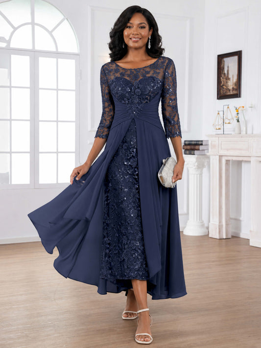 chiffon mother of groom dresses Long Formal Chiffon Mother of the Bride Dress main image 1
