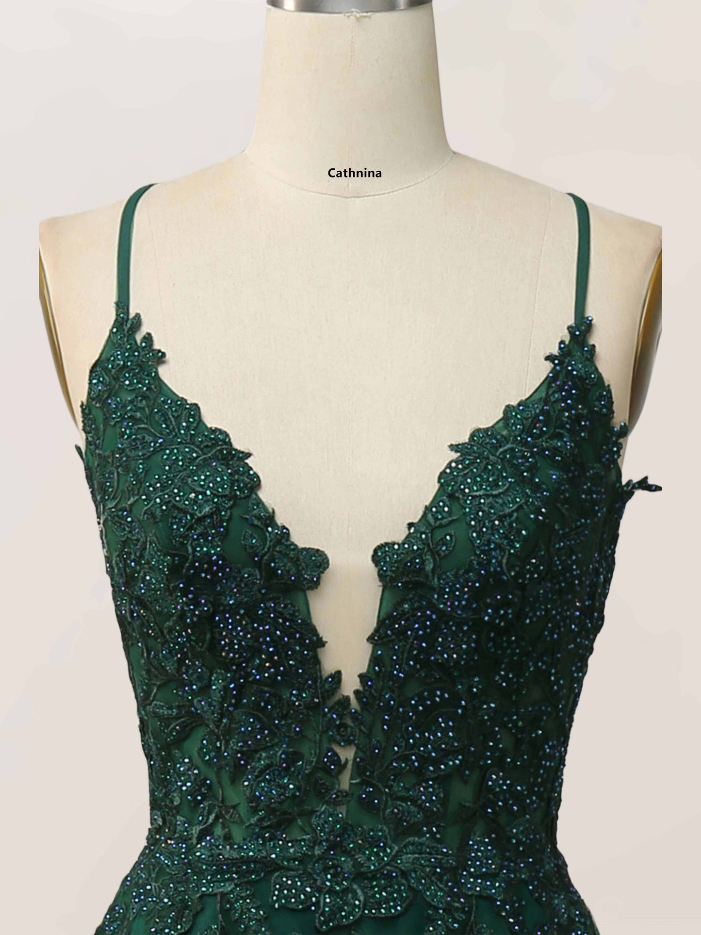 Emira Trendy A Line V-neck Spaghetti Straps Long Tulle Prom Dresses