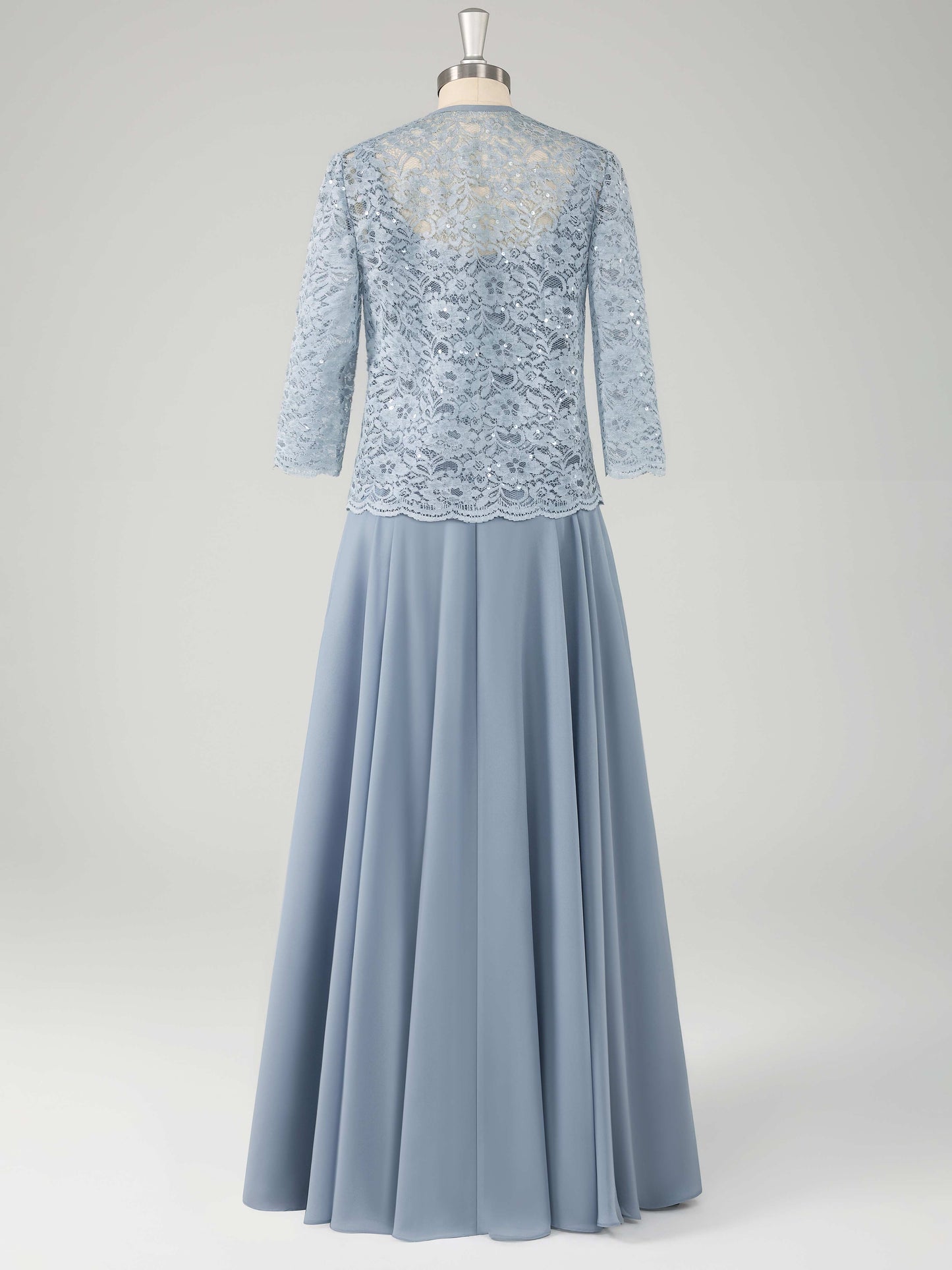 Evania Enchanting A-Line 2-Piece Appliques Lace Chiffon Mother of the Bride Dresses