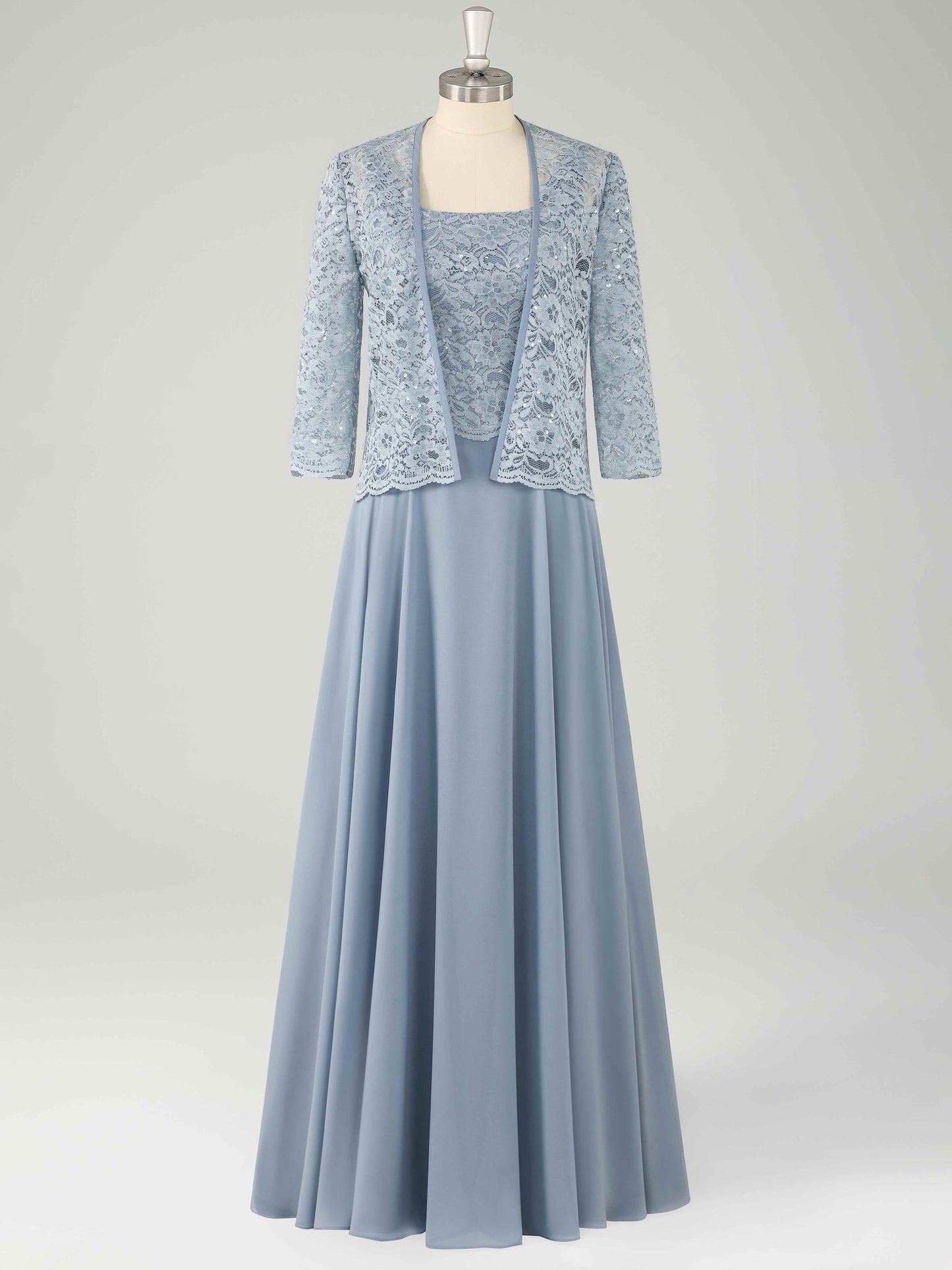 Evania Enchanting A-Line 2-Piece Appliques Lace Chiffon Mother of the Bride Dresses