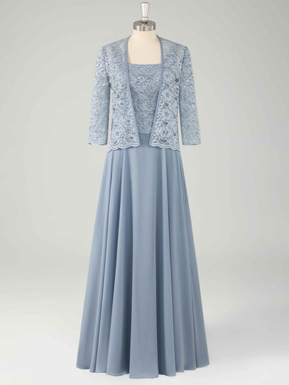 Evania Enchanting A-Line 2-Piece Appliques Lace Chiffon Mother of the Bride Dresses