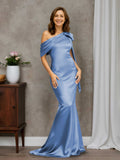 Fanira Elegant Sheath/Column One Shoulder Sleeveless Mother of the Bride Dresses
