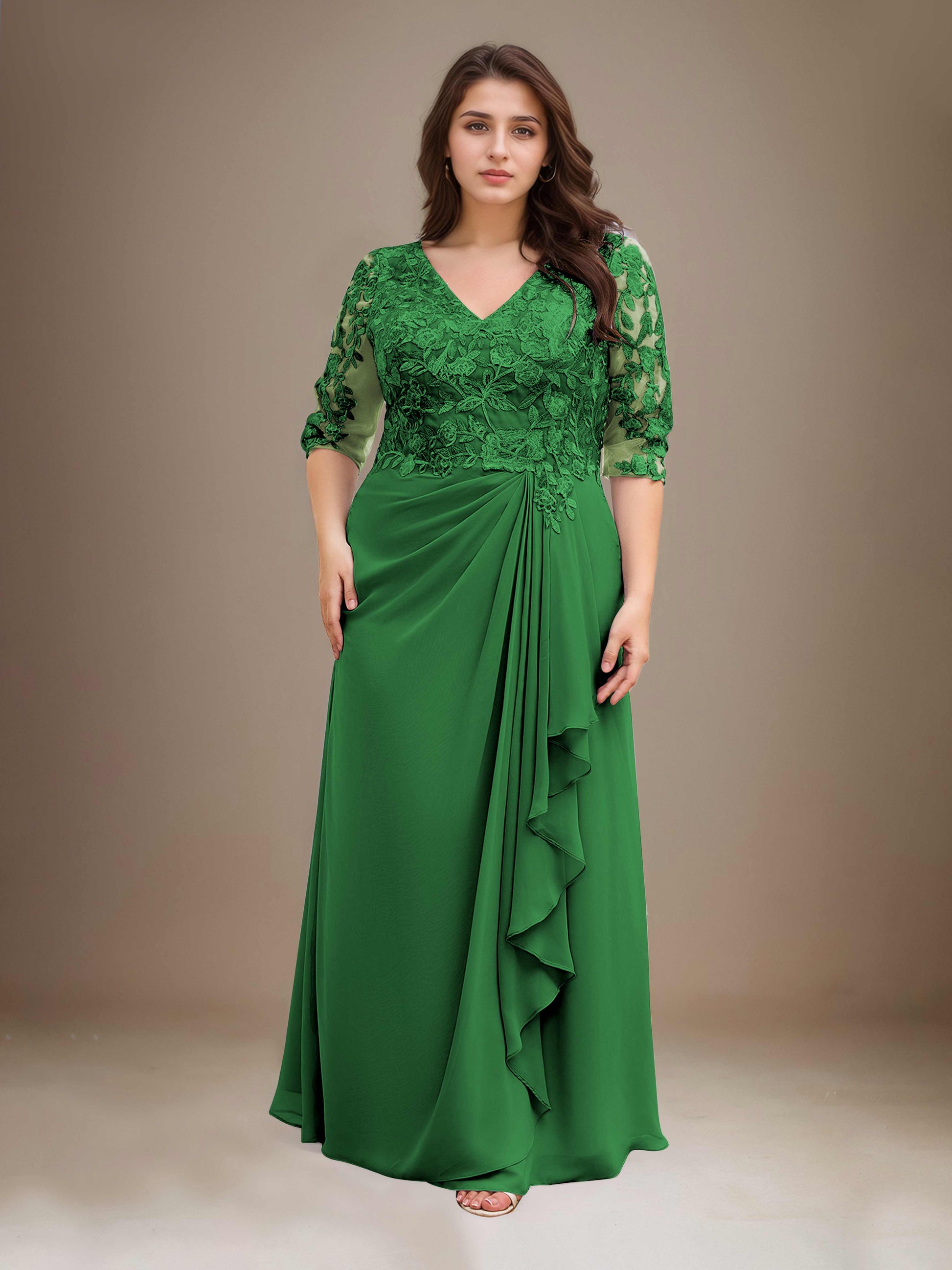 emerald green mother of the bride dress plus size Dark Green Plus Size Mother of the Bride & Groom