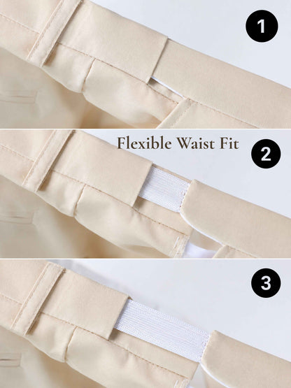 Elegant Men's Two Buttons 3 Pieces Wedding Suits Flexible-Waist-Fit