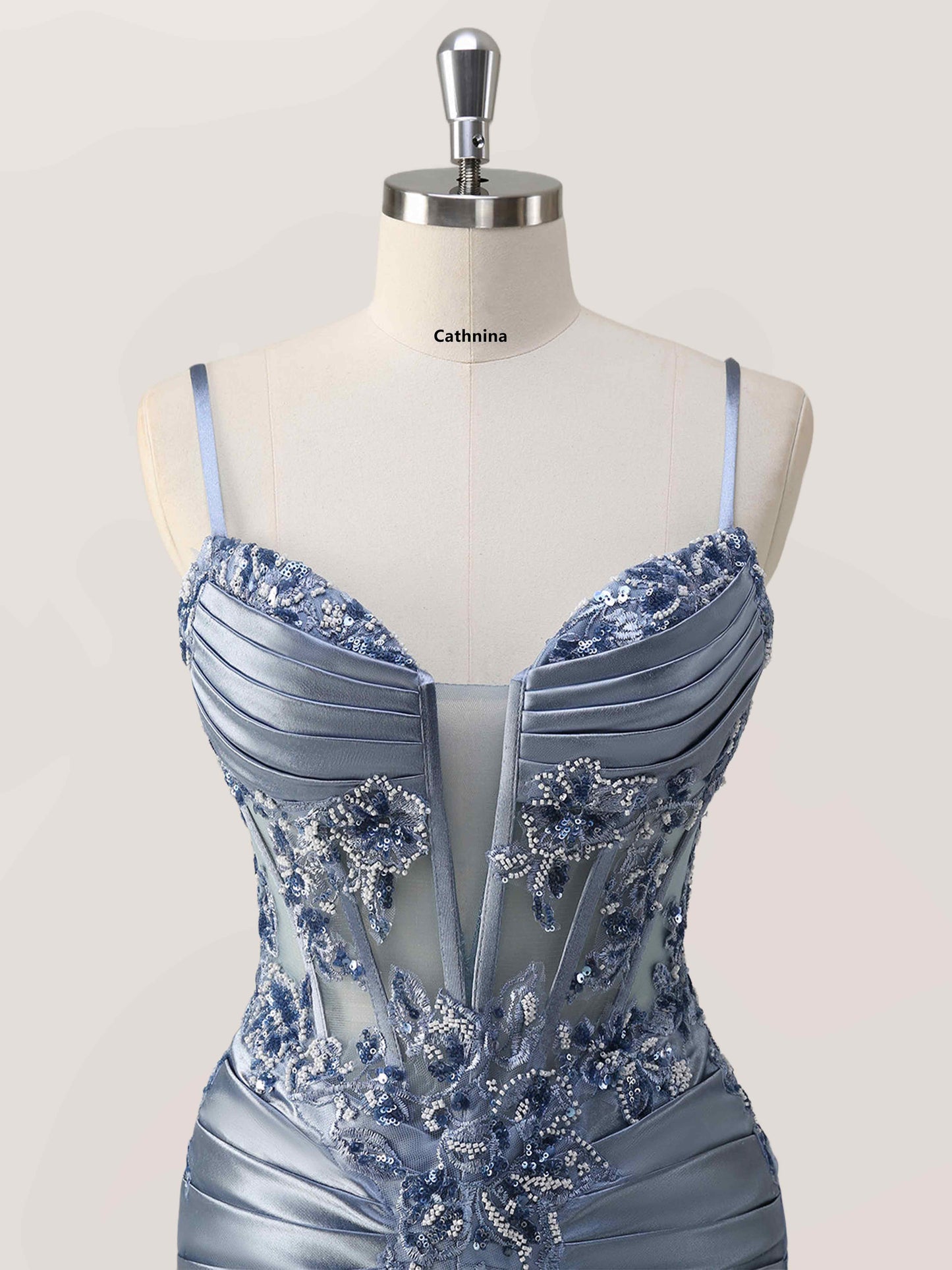 Giona Sparkly Sweetheart Appliqued Long Prom Dresses with Beaded