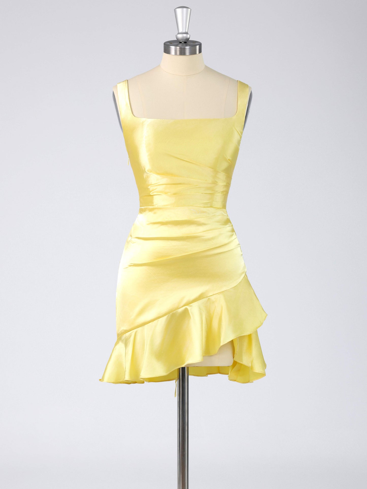 Hailey Sheath Square Neck Sleeveless Short Homecoming Party Dresses
