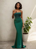 Inora Sexy Spaghetti Straps Mermaid Prom Dresses with Appliqued