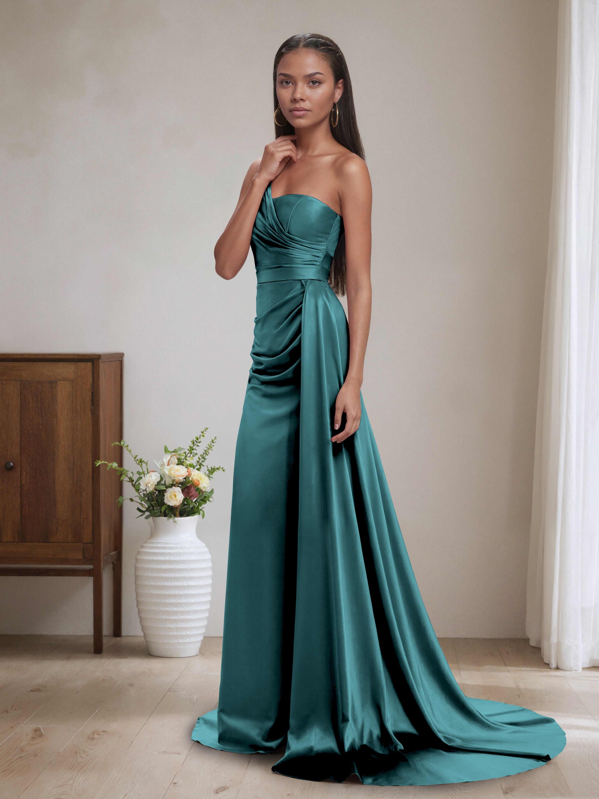 Iona Elegant One Shoulder Unique Mermaid Bridesmaid Dresses Cathnina Iona Elegant One Shoulder Unique Mermaid Bridesmaid Dresses Cathnina