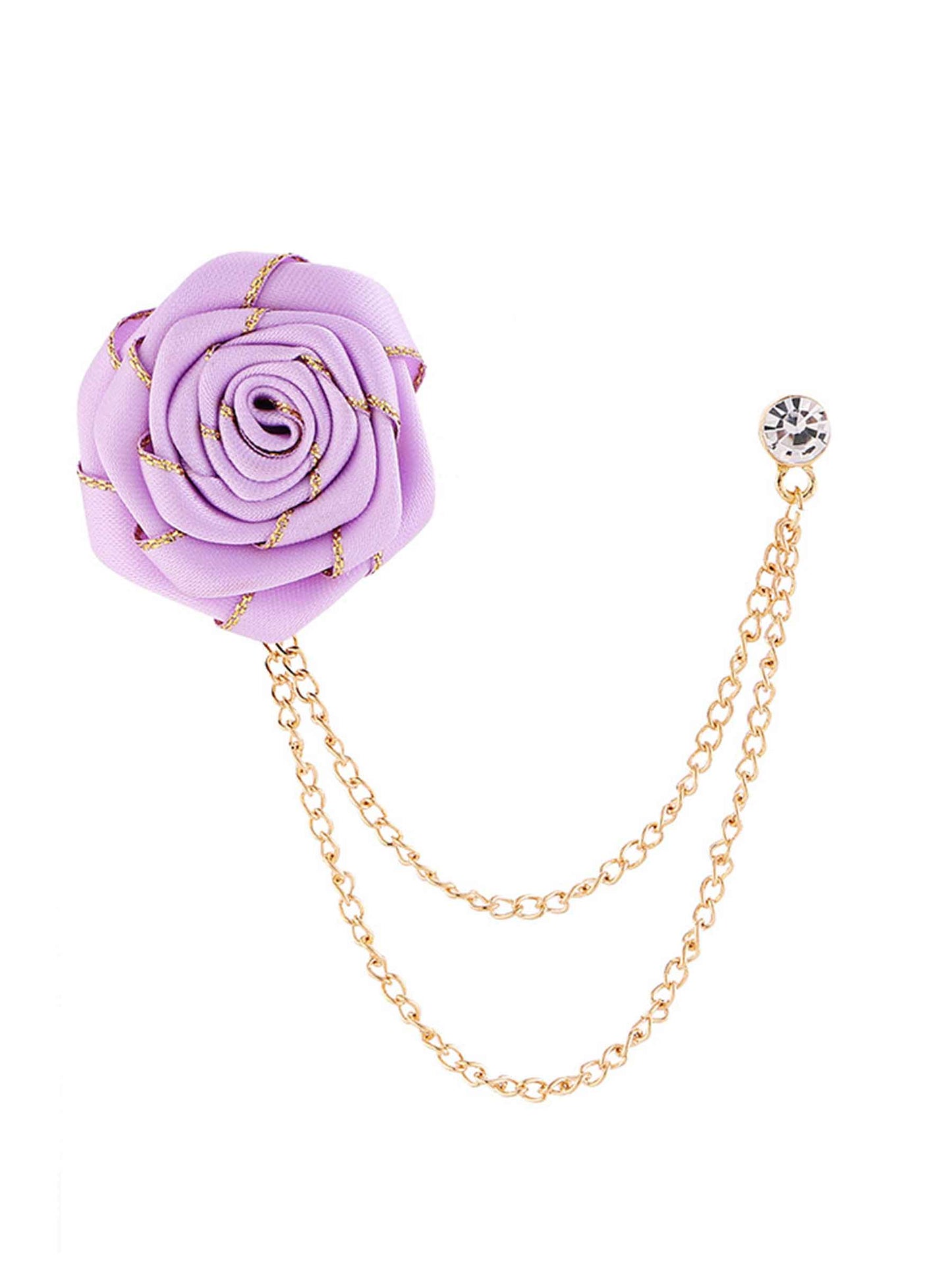 Trendy Rose Flower Lapel Pins for Men's Suit