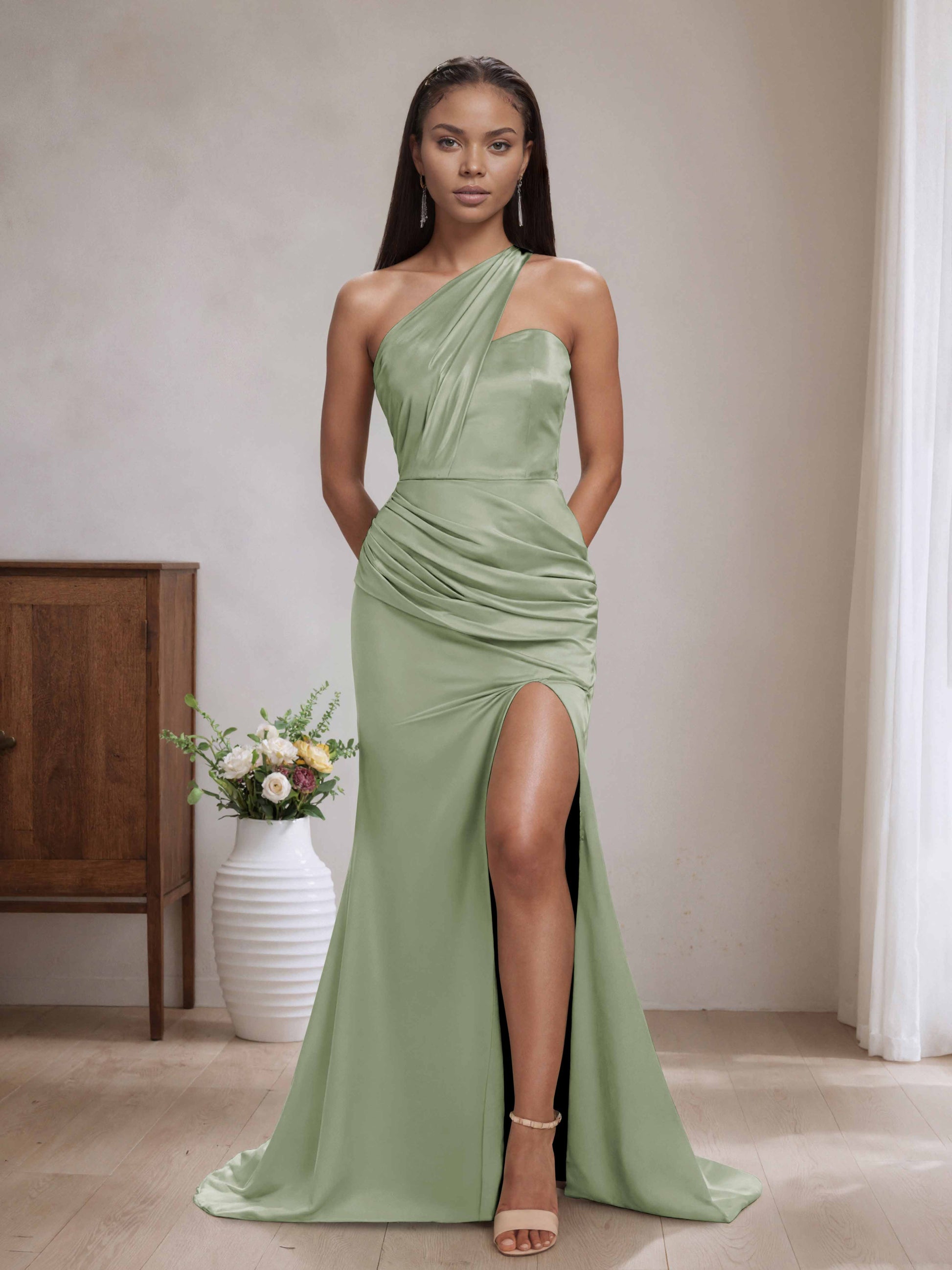 green lily bridesmaid dress Emily Rose Olive Green Multiway Bridesmaid Dress (One Size)