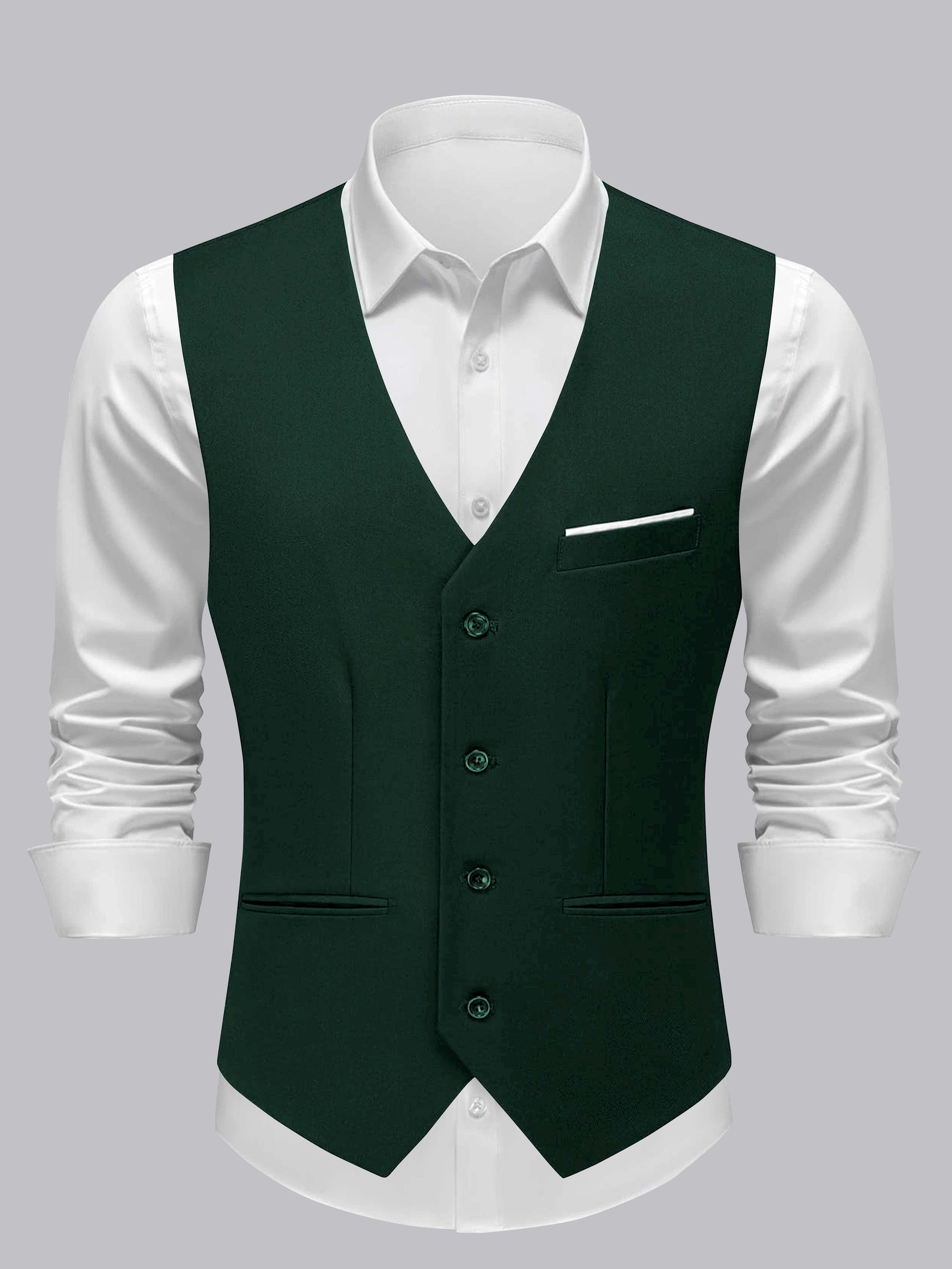 slim fit dress slacks Men's Single Breasted V-Neck Formal Suit Vest – Cathnina