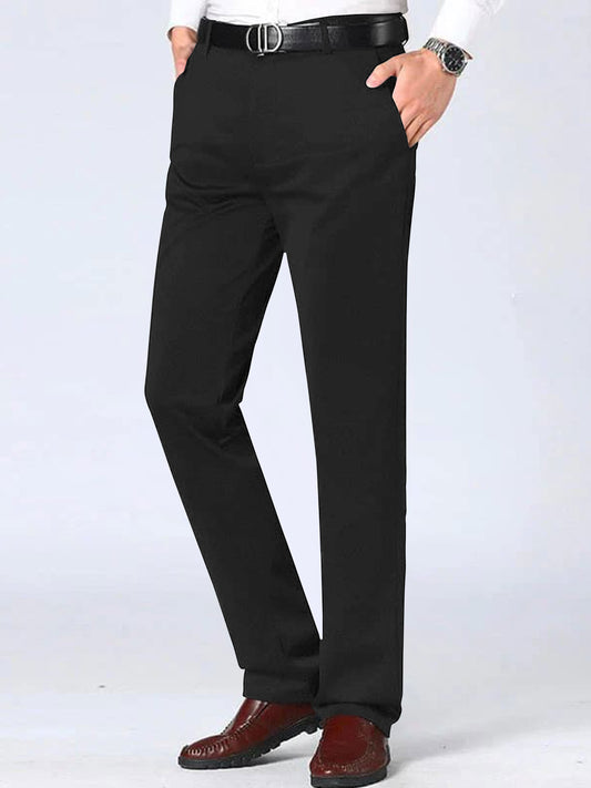 Refined Men's Tailored Fit Straight Leg Formal Suit Pants