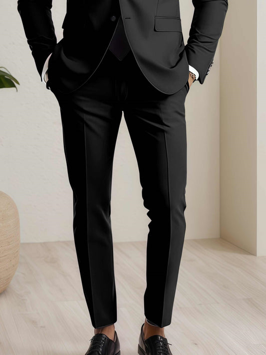 Modern Men's Straight Leg Plain Standard Fit Pants