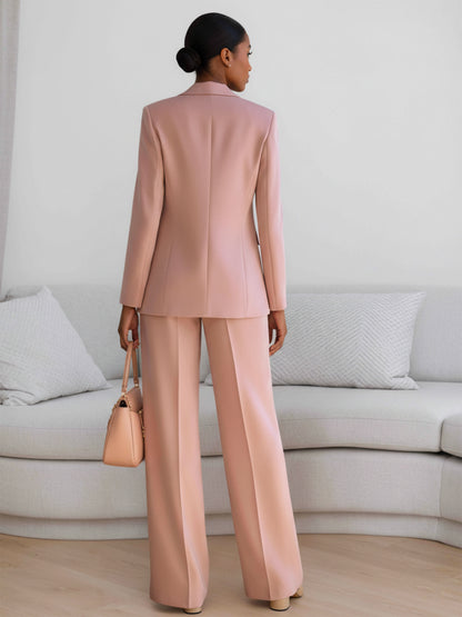 Modern Peak Lapel One-Button Women's 3 Pieces Formal Suit Set