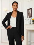 Modern Slim Fit Women's Notch Lapel One Button Suit Jacket