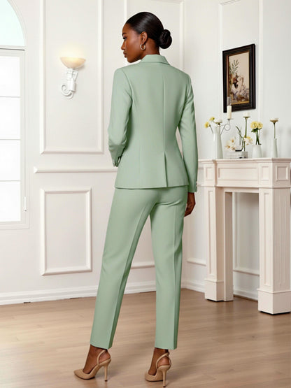 Notch Lapel Slim Fit Women's 2 Pieces Two Button Suit For Guest