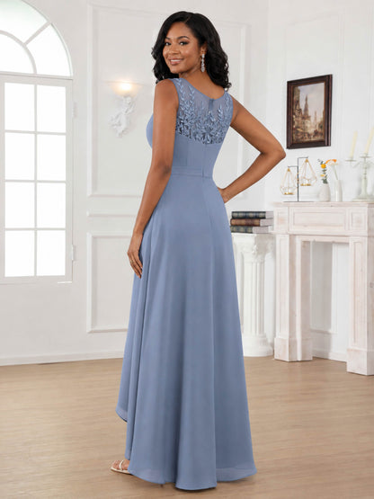 Rosalie Graceful 2 Pieces Appliques Lace Chiffon Mother of the Bride Dresses with Ruffles