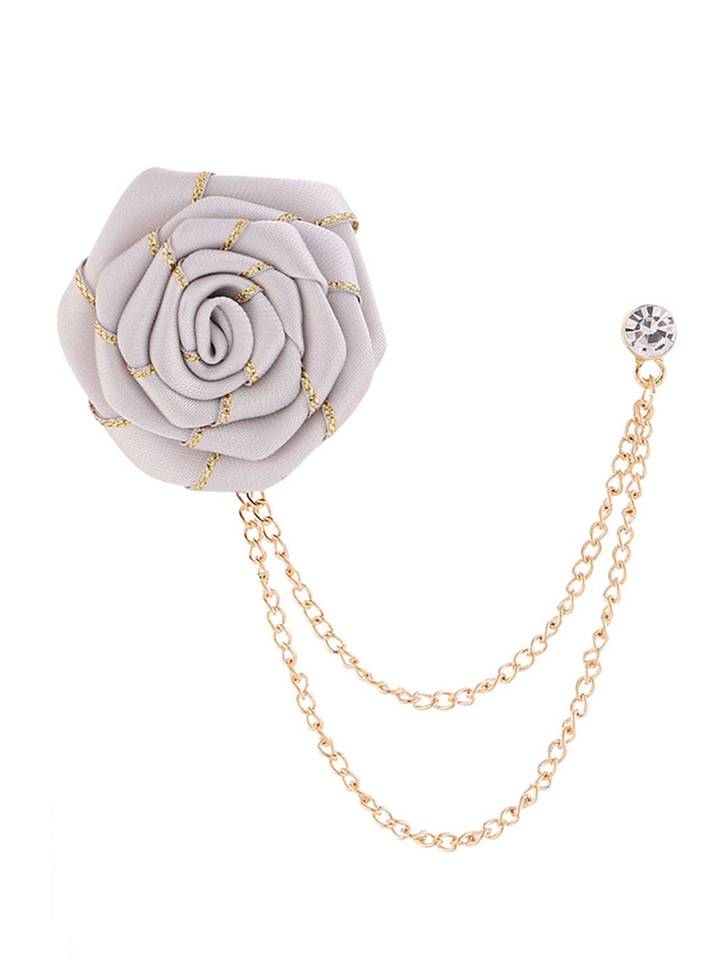 Trendy Rose Flower Lapel Pins for Men's Suit