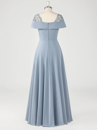 Tatiana Delicate A-Line Off the Shoulder Lace Chiffon Mother of the Bride Dresses