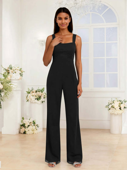 Timeless Square Sleeveless Jumpsuits For Bridesmaids