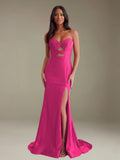 Tira Sparkling Sexy Sweetheart Sleeveless Mermaid Prom Dresses With Side Slit