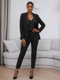 Trendy Notch Lapel Women's 2 Pieces Business Casual Suits