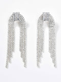 Exquisite Rhinestone Long Drop Earrings