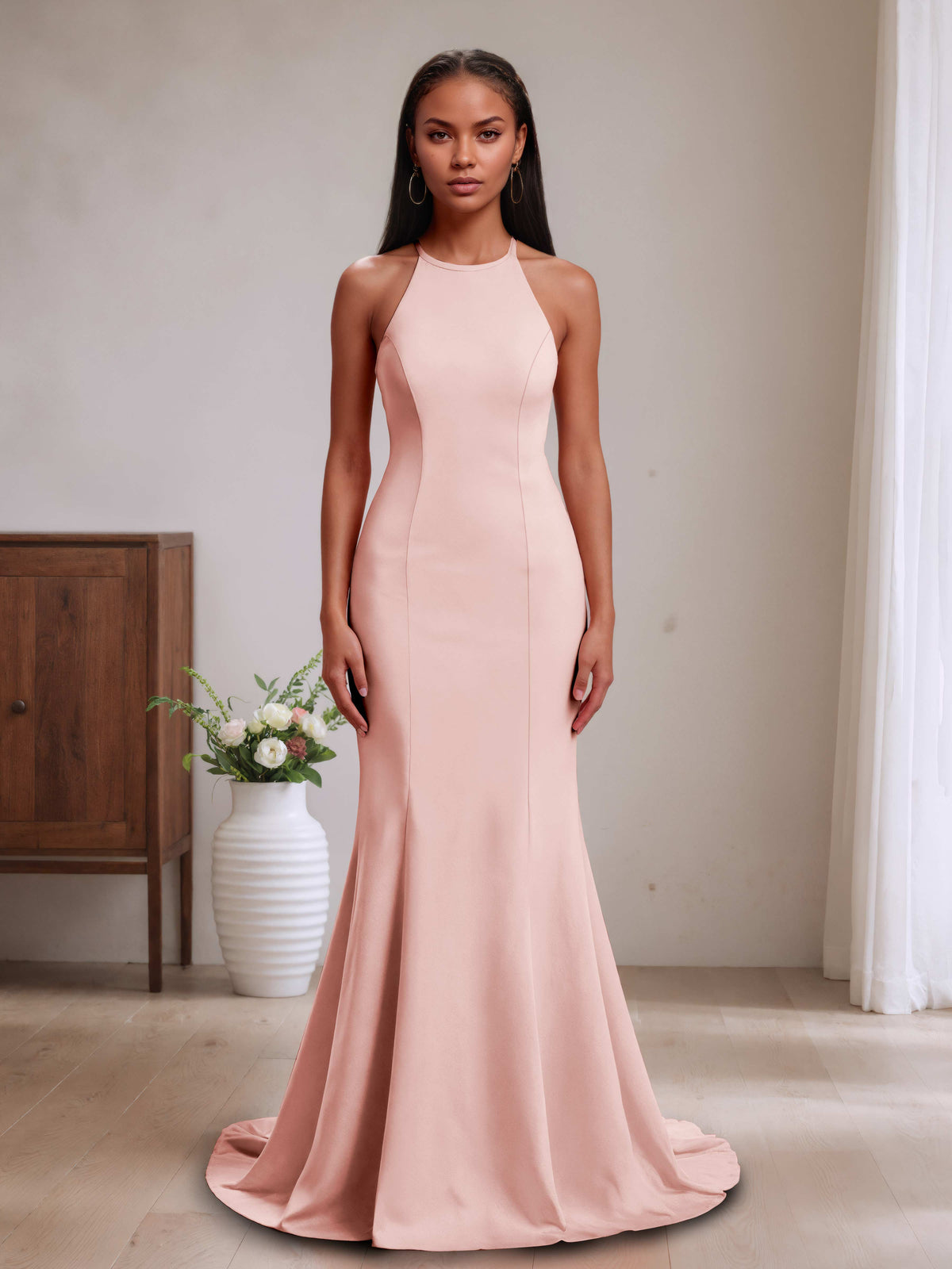 knot bridesmaid dresses Valentin Modest Halter Neck with Bow – Cathnina Dress trends