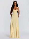 Velina A-Line Sweetheart Chiffon Sleeveless Floor-Length Prom Dress