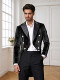 Velvet Double Breasted Peak Lapel Men's 2 Pieces Tuxedo Suit For Wedding Dinner