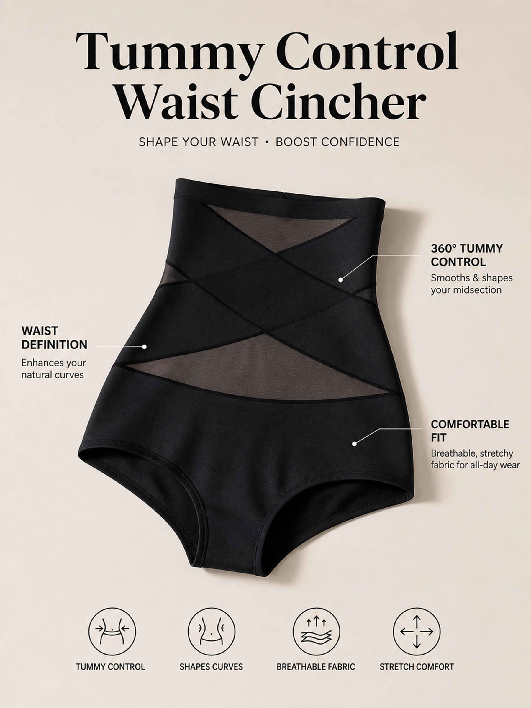 Women's High-Waisted Tummy Control Shapewear