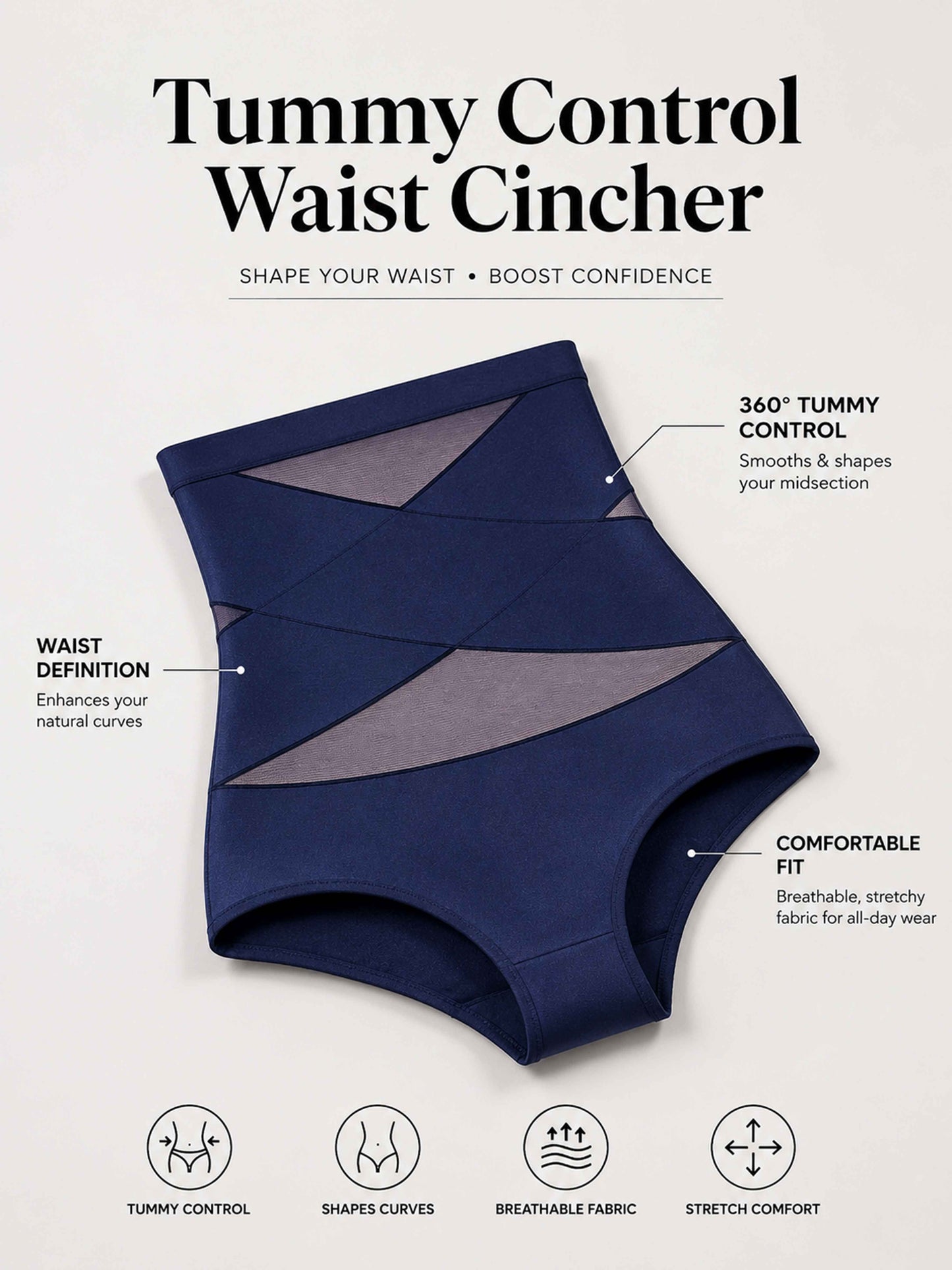 Women's High-Waisted Tummy Control Shapewear
