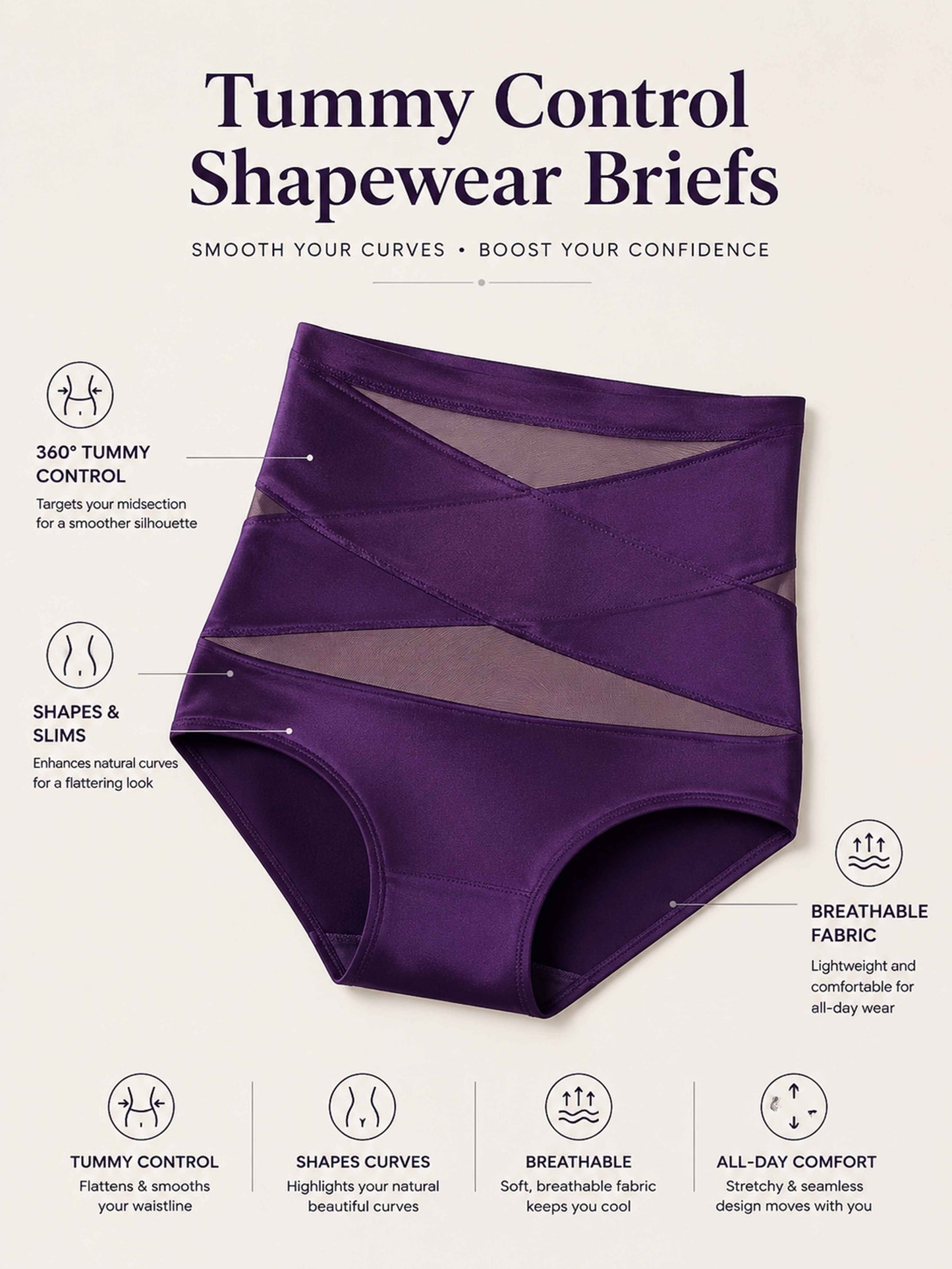 Women's High-Waisted Tummy Control Shapewear